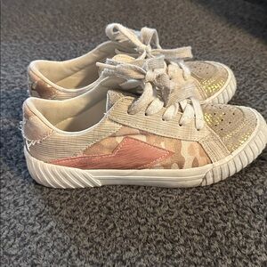 Stylish Pink and Beige Sneakers